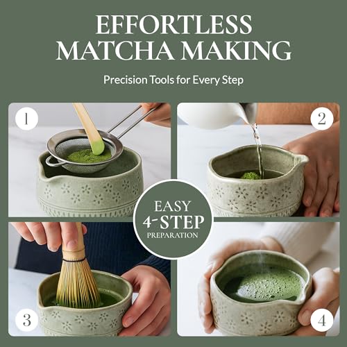Cuchara chashaku Strabella para porciones de matcha con precisión