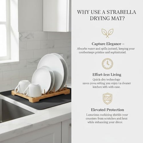 Strabella mat multiuso para platos y copas o protección de superficies