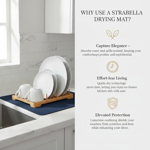 STRABELLA uso multipropósito para secar platos, vasos o proteger encimeras.