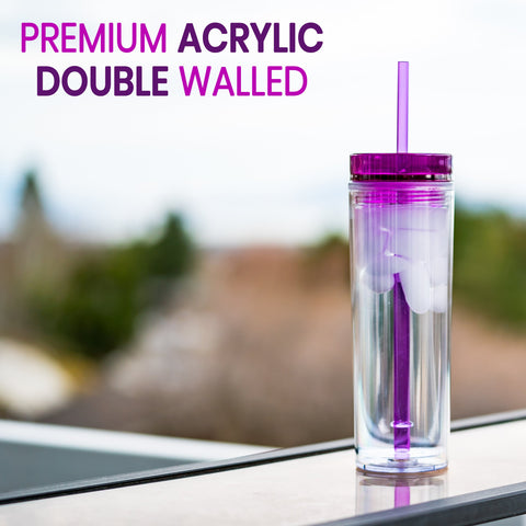 Strata CUPS Skinny Tumbler libre de BPA para beber con confianza.
