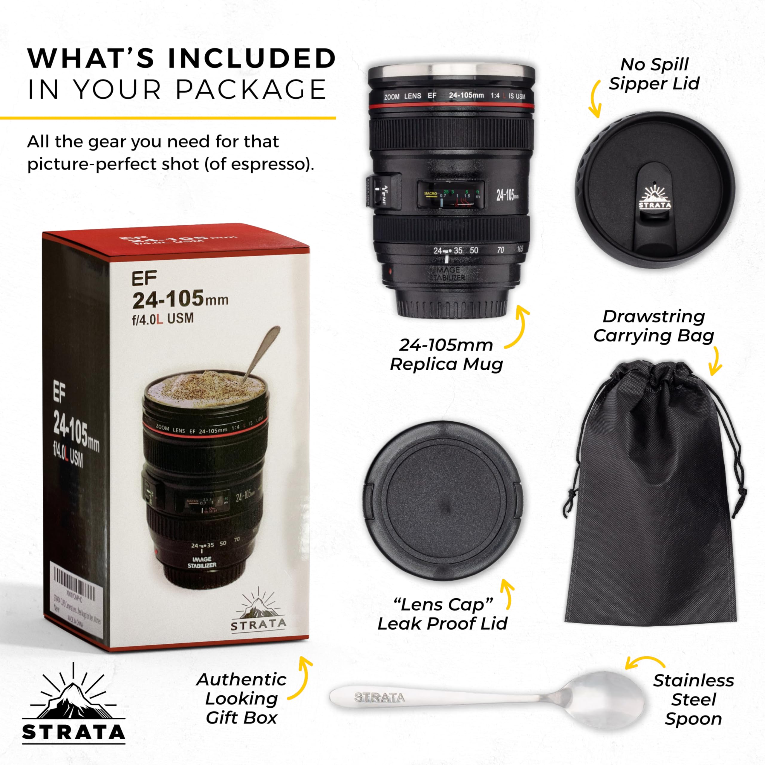 Strata CUPS Tapa retráctil para beber sobre la marcha