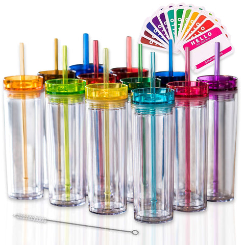 Strata CUPS 16 oz tumbler con doble pared y tapa, mantiene la bebida fría.
