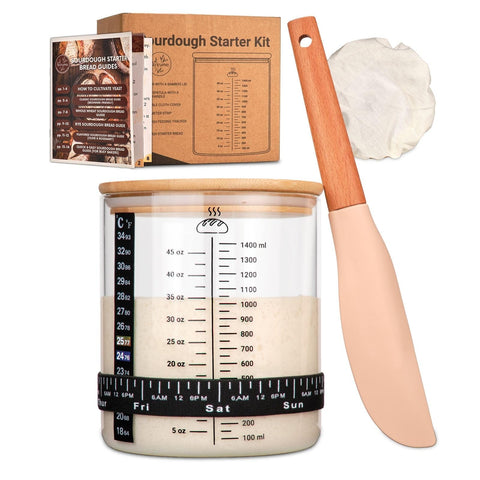 Strirumo jarra de fermentación 58oz para cultivar masa madre con facilidad.