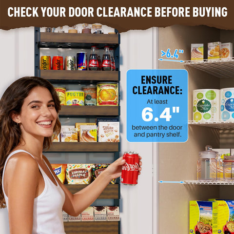 Estantes colgantes STURDIFLOW para especias y snacks bien ordenados.