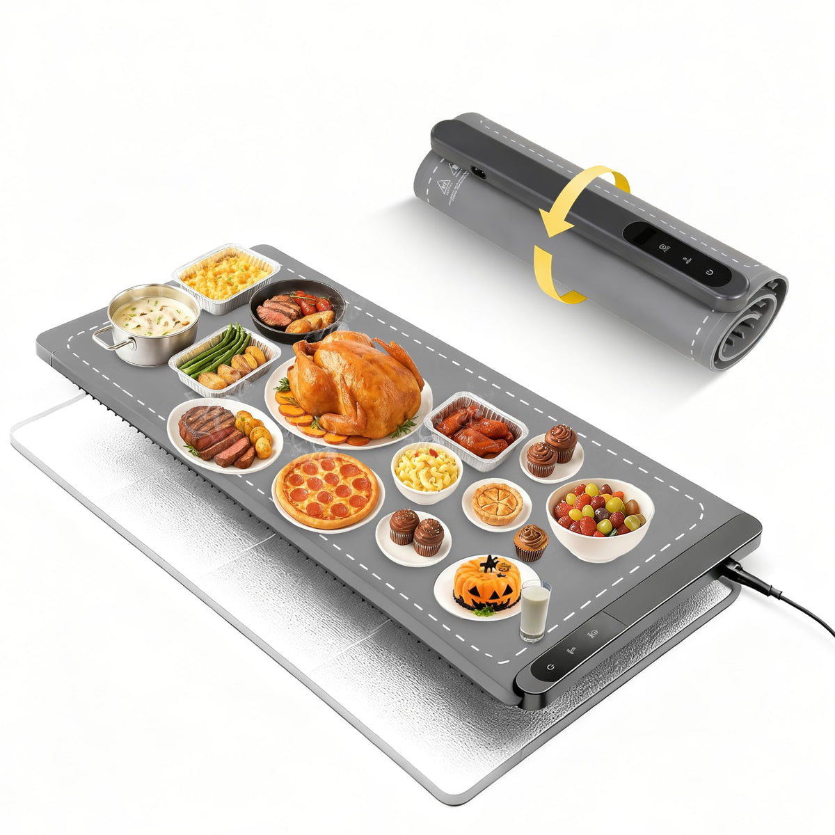 Sturdon alfombra calentadora de alimentos, superficie extra grande para buffets y fiestas