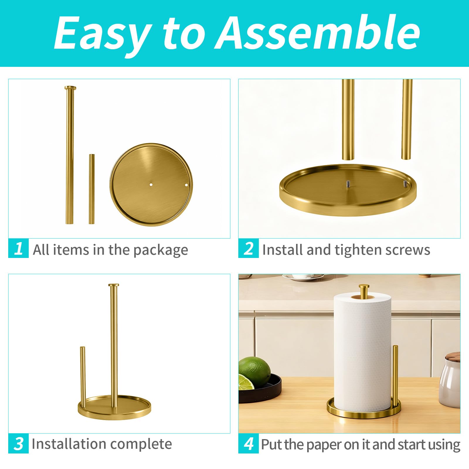 STWWO diseño estable y ergonómico en oro para mesa