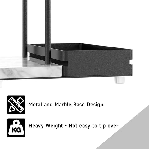 STWWO porta-servilletas con acabado mate y mármol, estilo moderno para la mesa.