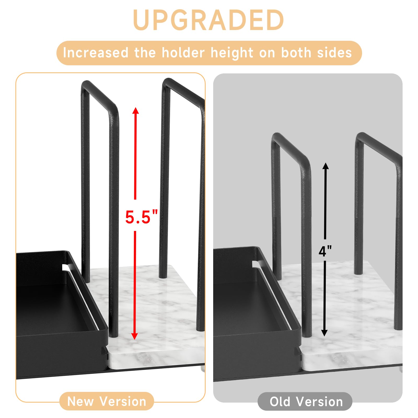 STWWO porta-servilletas diseño moderno negro, complemento ideal para cocinas y comedores.