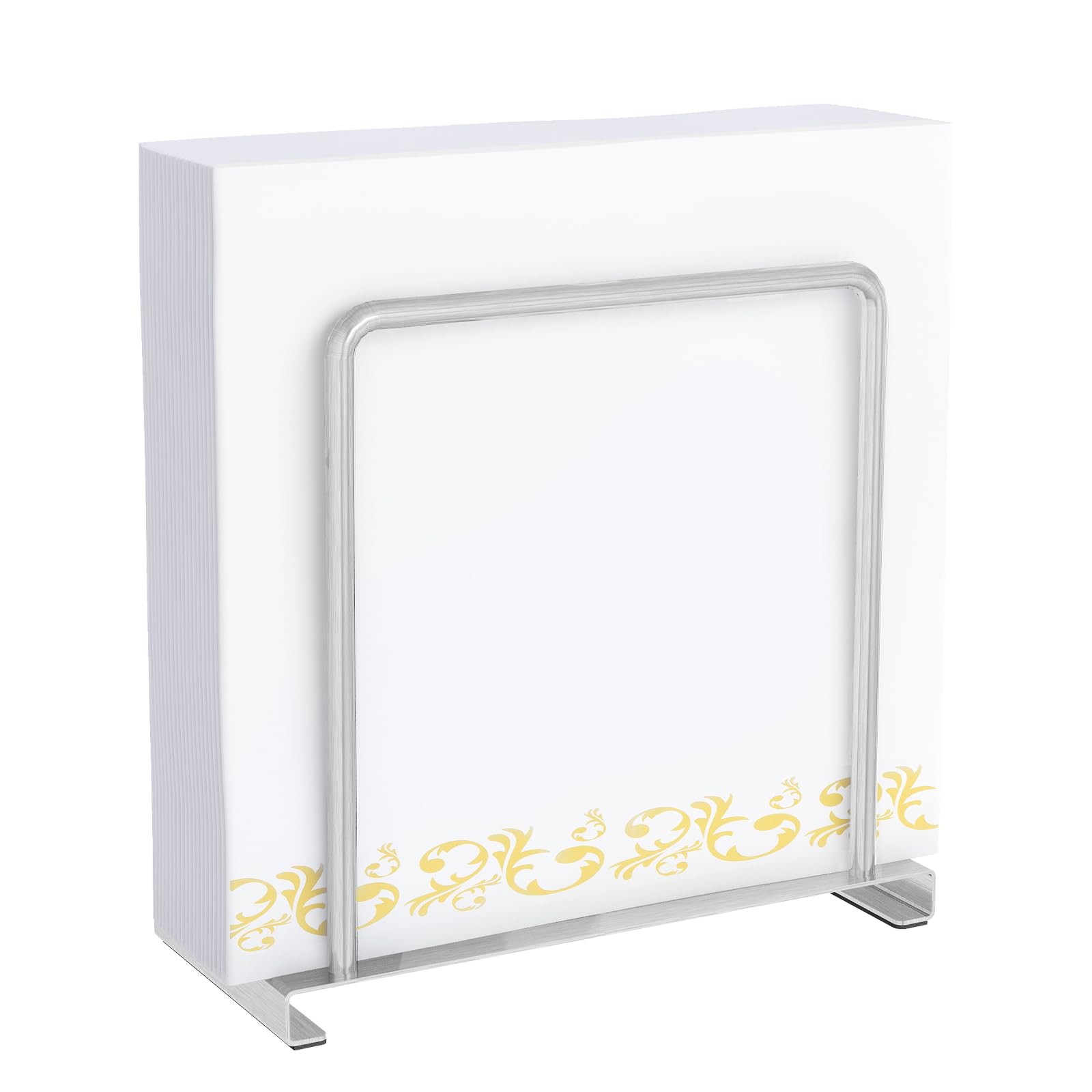 STWWO porta-servilletas en mesa de metal, práctico para ahorrar espacio.