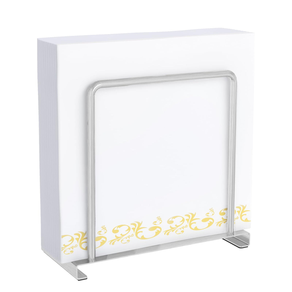 STWWO porta-servilletas en mesa de metal, práctico para ahorrar espacio.