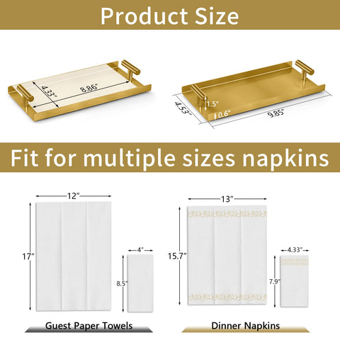 STWWO porta-servilletas baño con acabado dorado aporta elegancia.