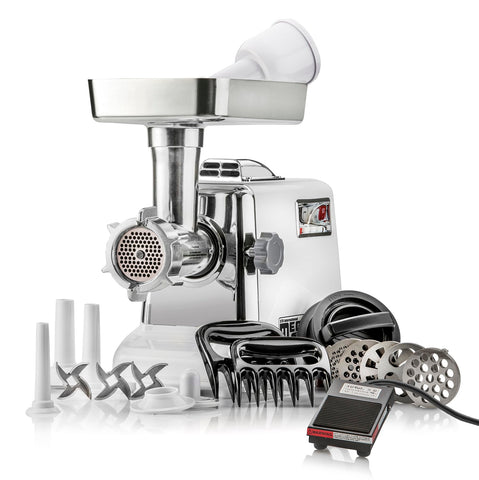 STX Megaforce 3000 con hopper y cabezal de molido para preparación rápida de carne