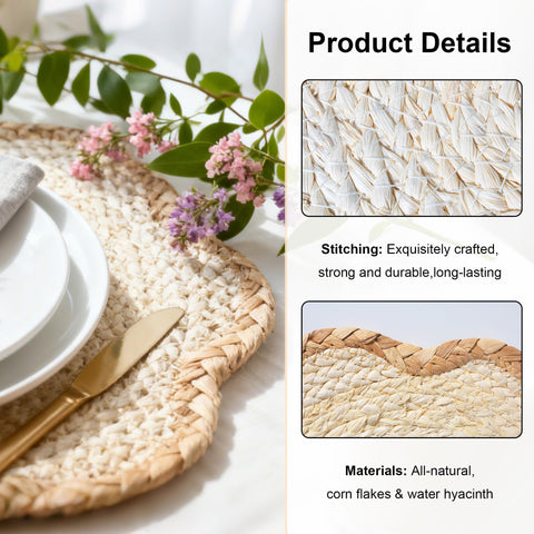 Stylave detalle tejido ratan natural, textura suave y duradera.