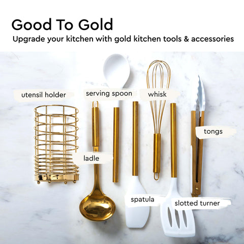 STYLED SETTINGS: cuchara servida dorada ideal para servir en mesa