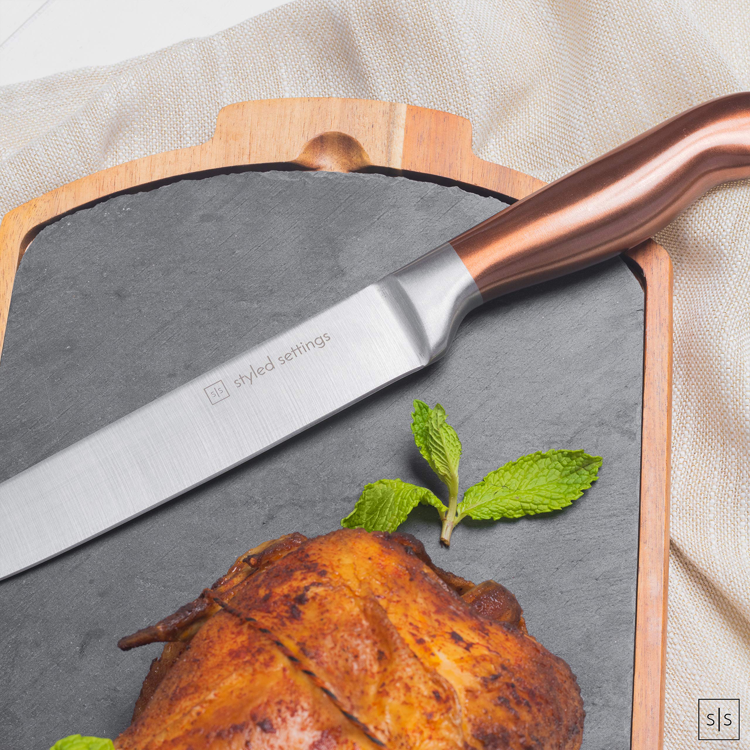 Styled Settings: cuchillo pelar cobre, agarre ergonómico para pelados y picados.