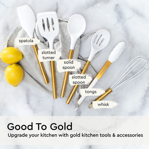 STYLED SETTINGS utensilios dorados para uso diario en la cocina