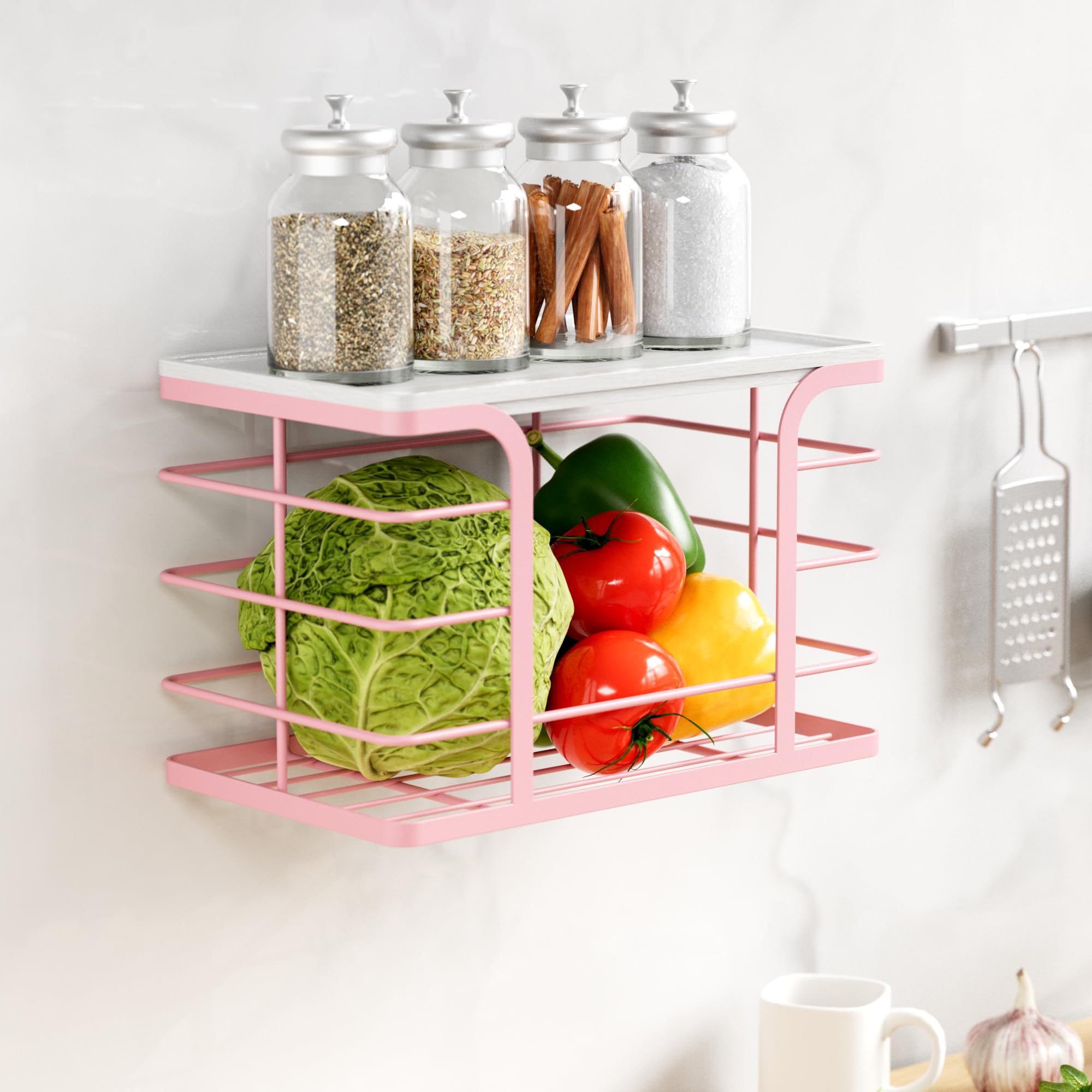 Stylstoreazy baño-lavandería organizador rosa