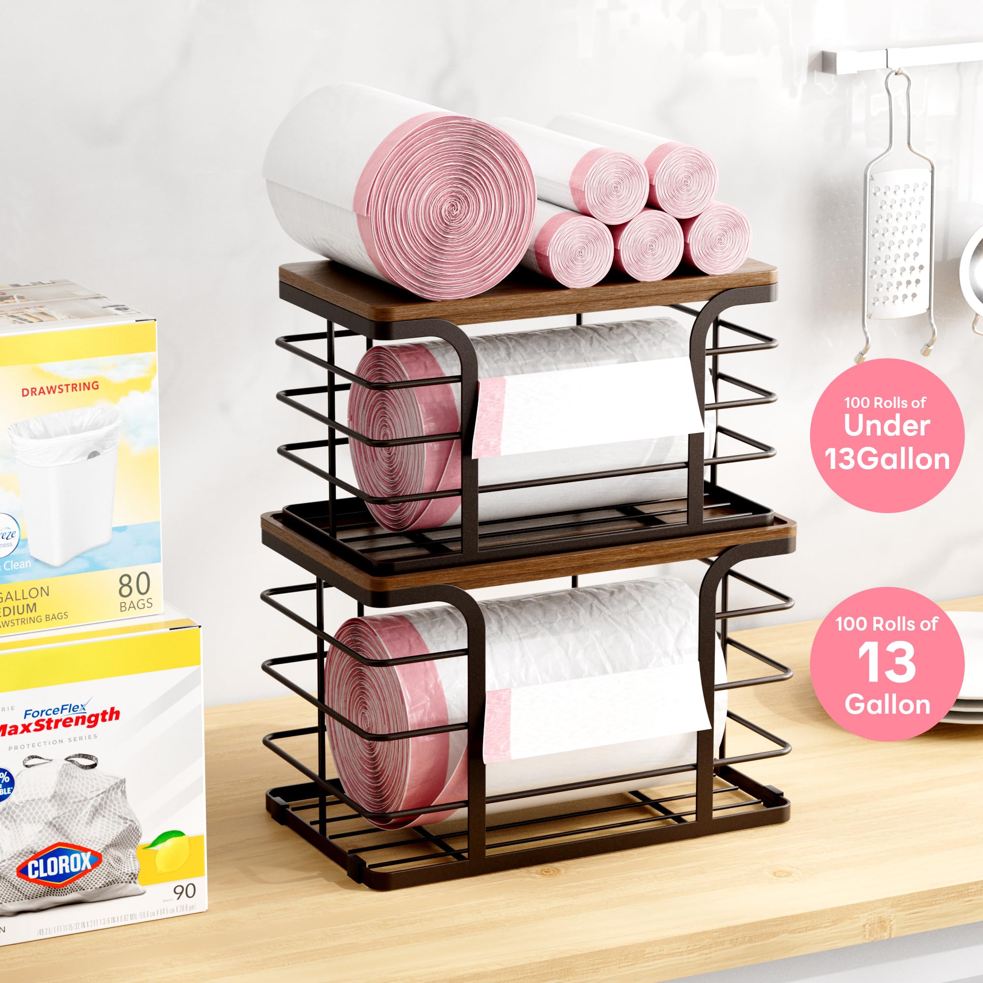 Stylstoreazy dispensadores apilables muestran ahorro de espacio en la cocina.