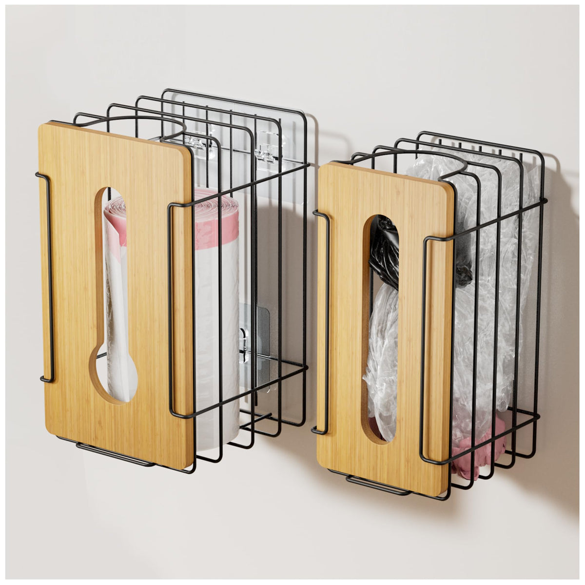 Stylstoreazy porta bolsas de plástico para pared, ideal para cocina organizada