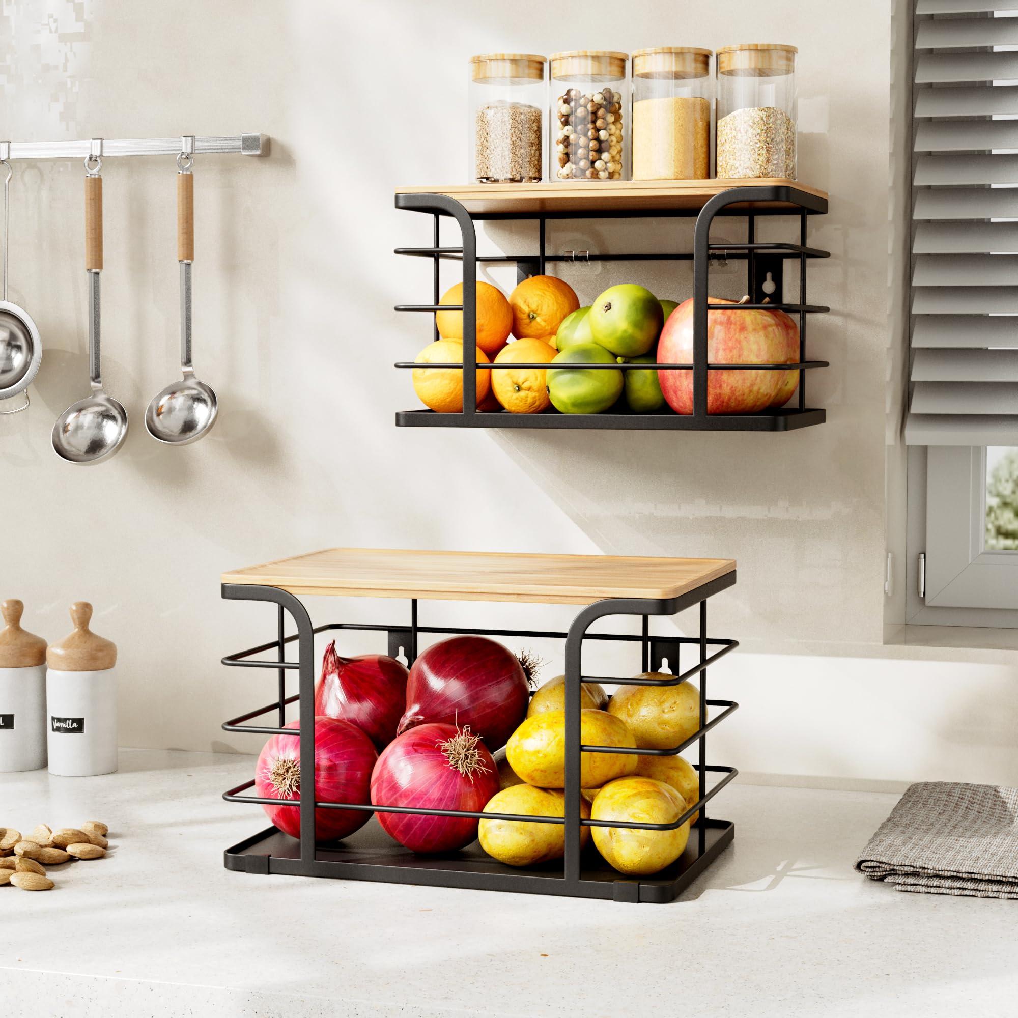 Stylstoreazy uso en cocina para frutas y verduras mantiene todo a la mano