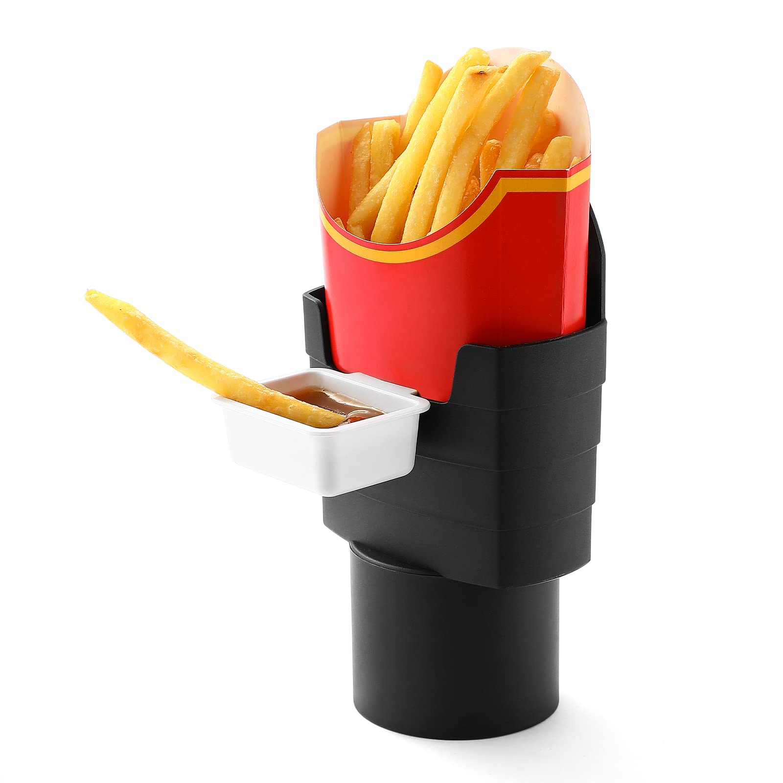 SUADEN porta patatas fritas y salsa, práctico para comer sin desorden.