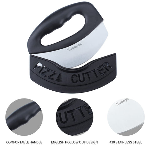 Suanyok Cortapizza con funda protectora para guardar la cuchilla con seguridad