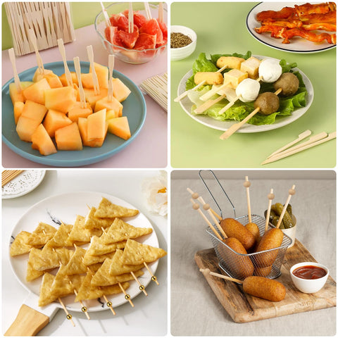 Sublaga palillos de bambú para frutas y quesos