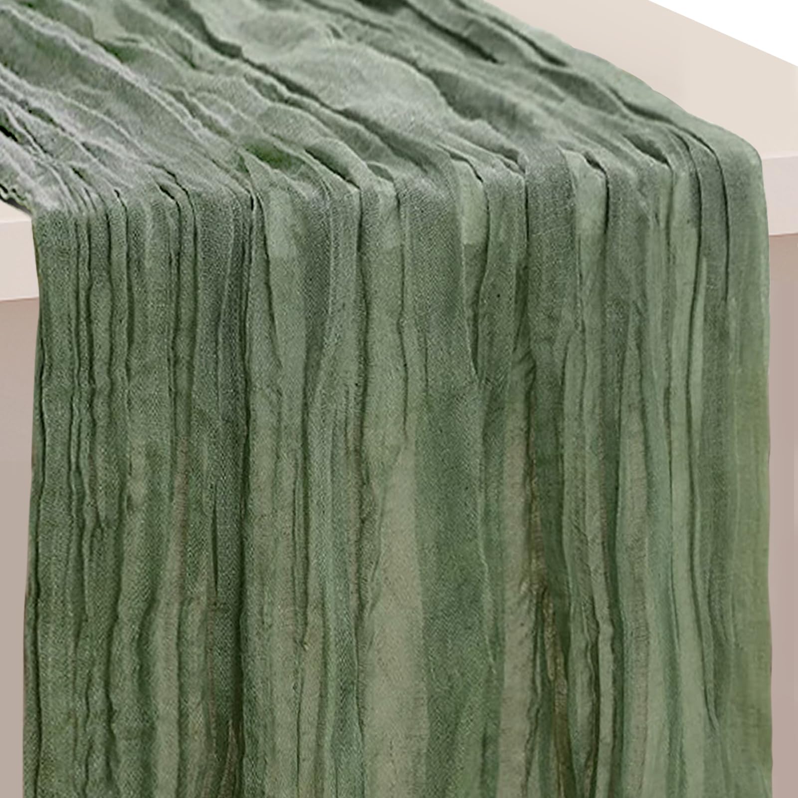 SuBleer camino de mesa gasa salvia 35x120 para una mesa elegante