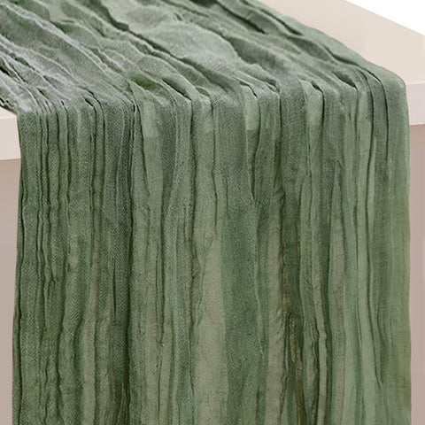 SuBleer camino de mesa gasa salvia 35x120 para una mesa elegante