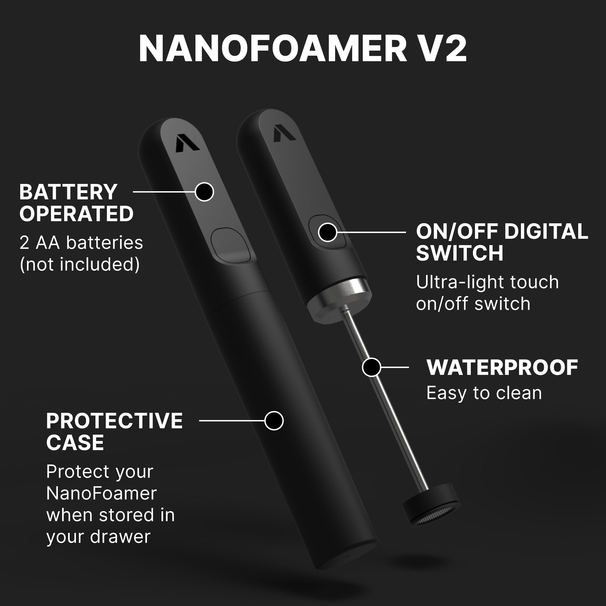 Subminimal NanoEspumador V2: cubierta de motor de acero inoxidable