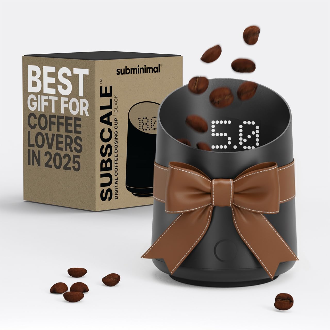 Subminimal Subscale con pantalla LED para mediciones precisas y rápidas en espresso