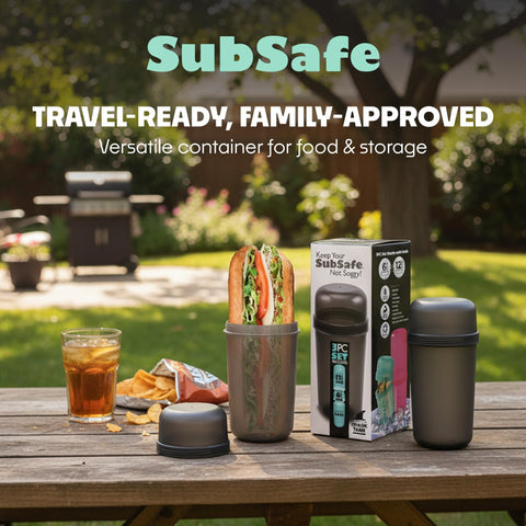 SubSafe 12 pulgadas puede transportar botella de vino, útil para picnic.