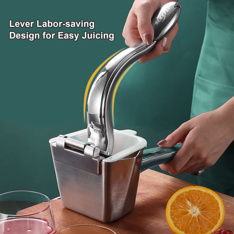 SUCCFLY mango ergonómico facilita el exprimido sin esfuerzo.