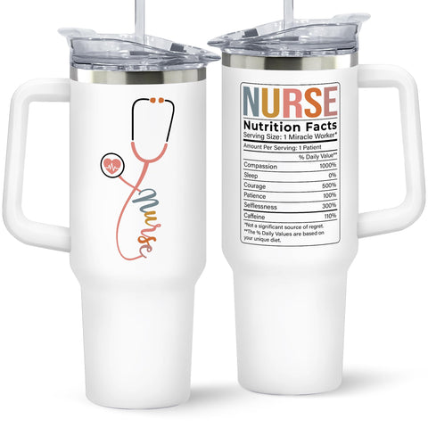 Taza SUCHAGIFT para enfermera 40oz, resistente para uso diario.