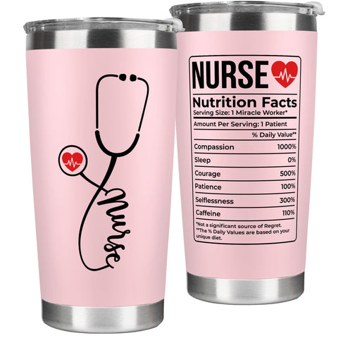 Suchagift tumbler enfermera rosa 20oz, ideal para regalos y uso diario.