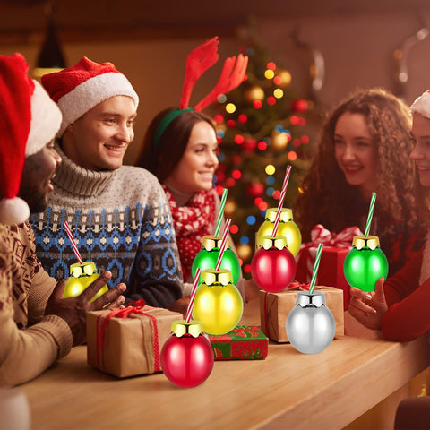 Suclain tazas esfera navideñas brillantes, adecuadas como regalos festivos