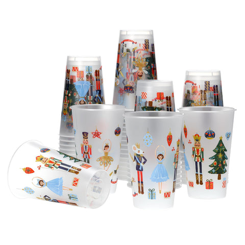 Copas Suclain con cascanueces y acabado esmerilado, ideales para fiestas navideñas.