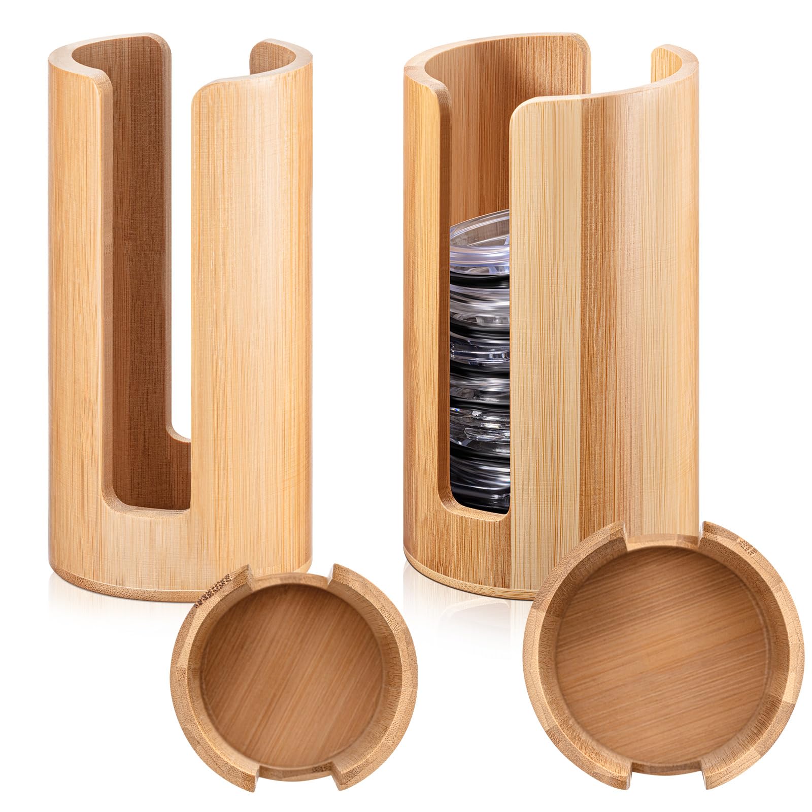 Organizador de tapas Suclain para tarros Mason, diseño vertical y compacto.