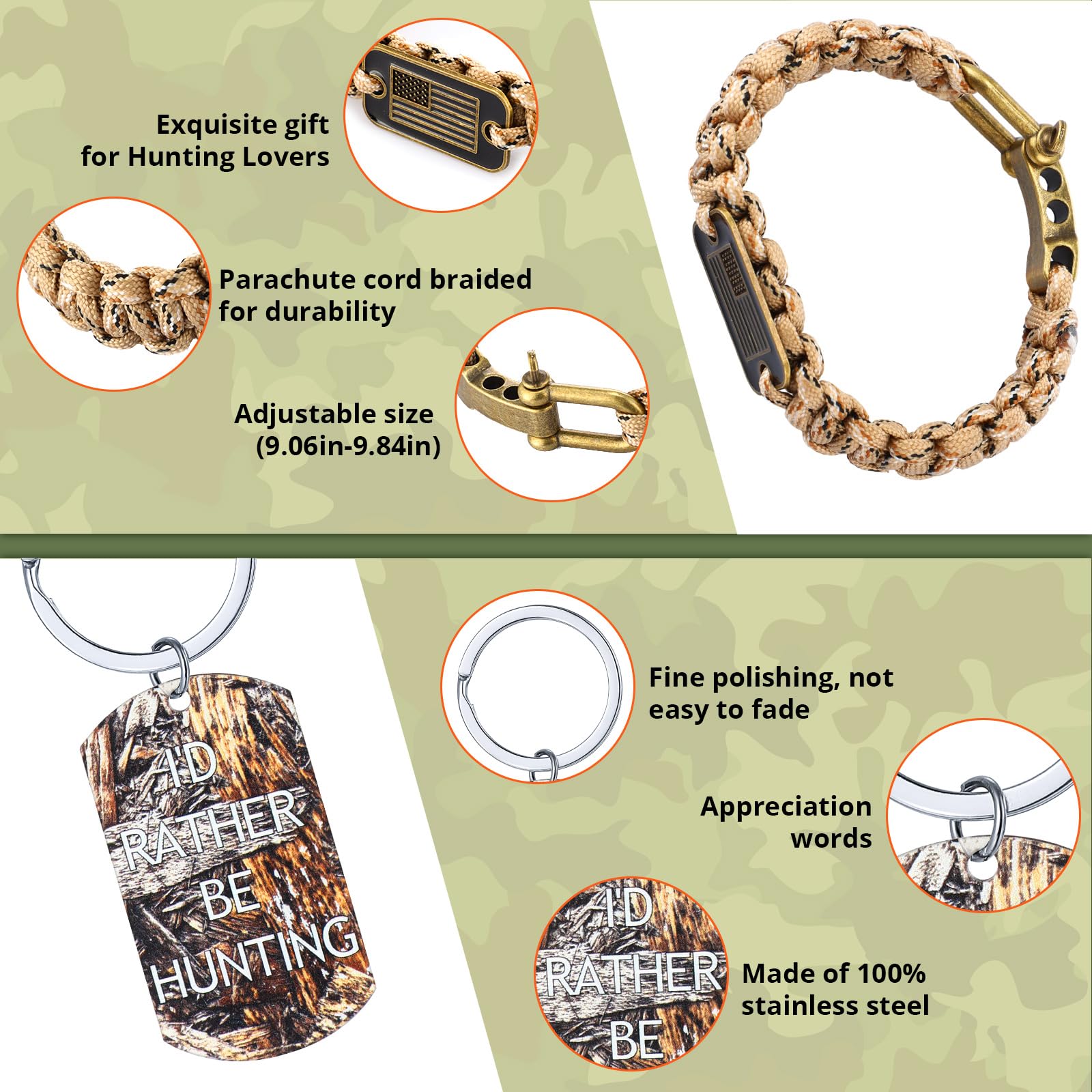 Pulsera de poliester Suclain para aficionados a la caza