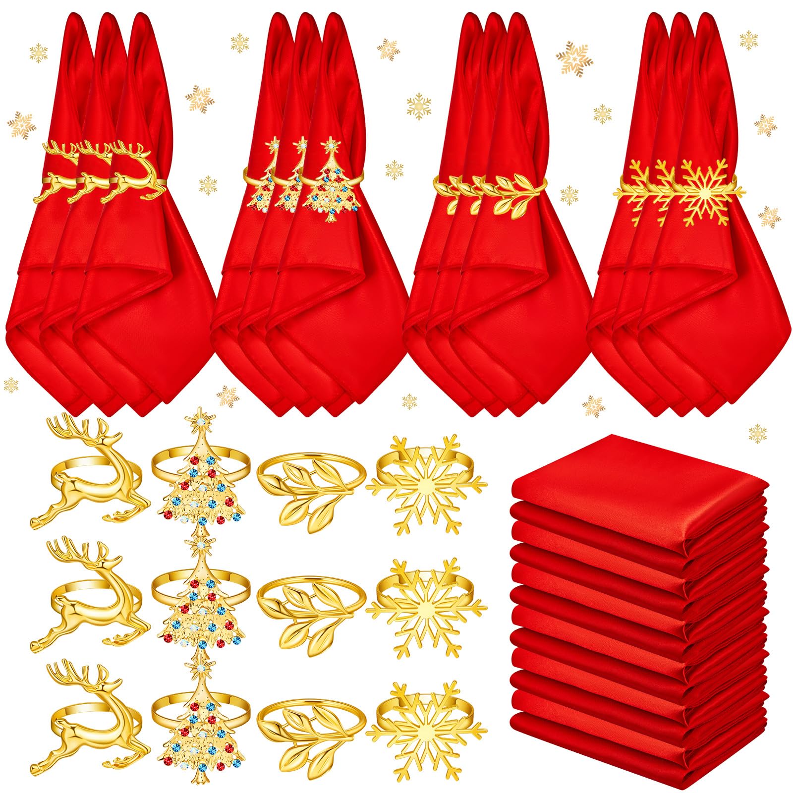 Servilletas rojas de Suclain para mesa festiva, tacto suave.