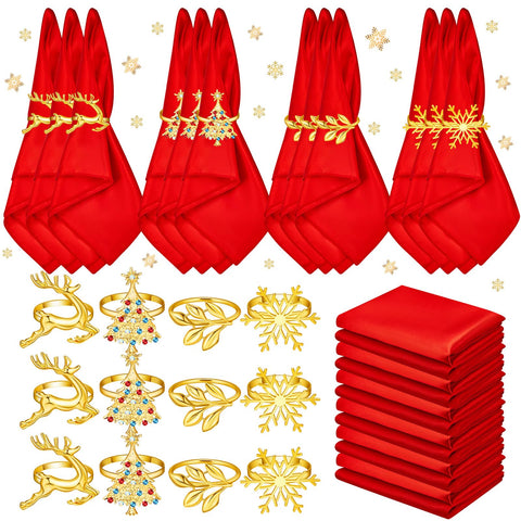 Servilletas rojas de Suclain para mesa festiva, tacto suave.