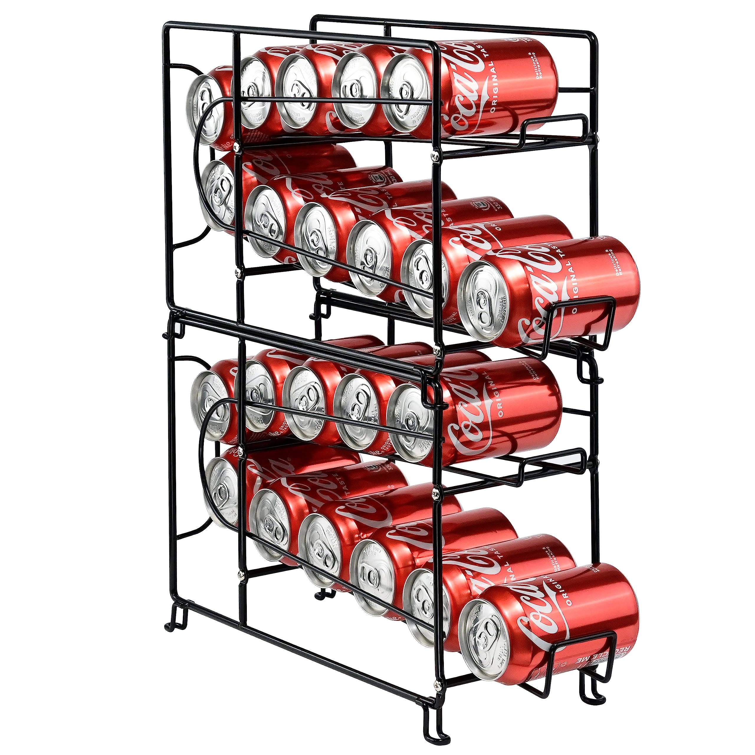 SUFAUY organizador de latas negro, apilable para despensa ordenada