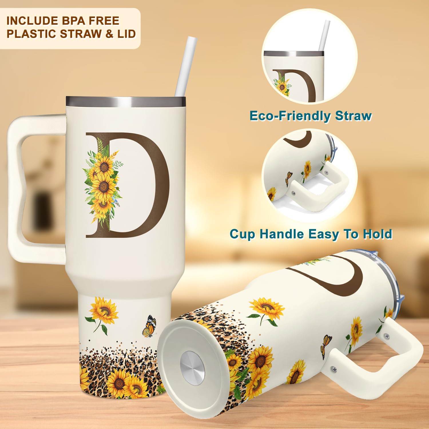 SUFAVN vaso termico doble aislamiento 40oz mantiene bebidas a temperatura