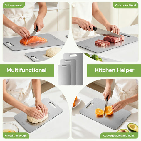 Tabla sufkodu titanio para cocinas ocupadas, fácil cuidado y higiene