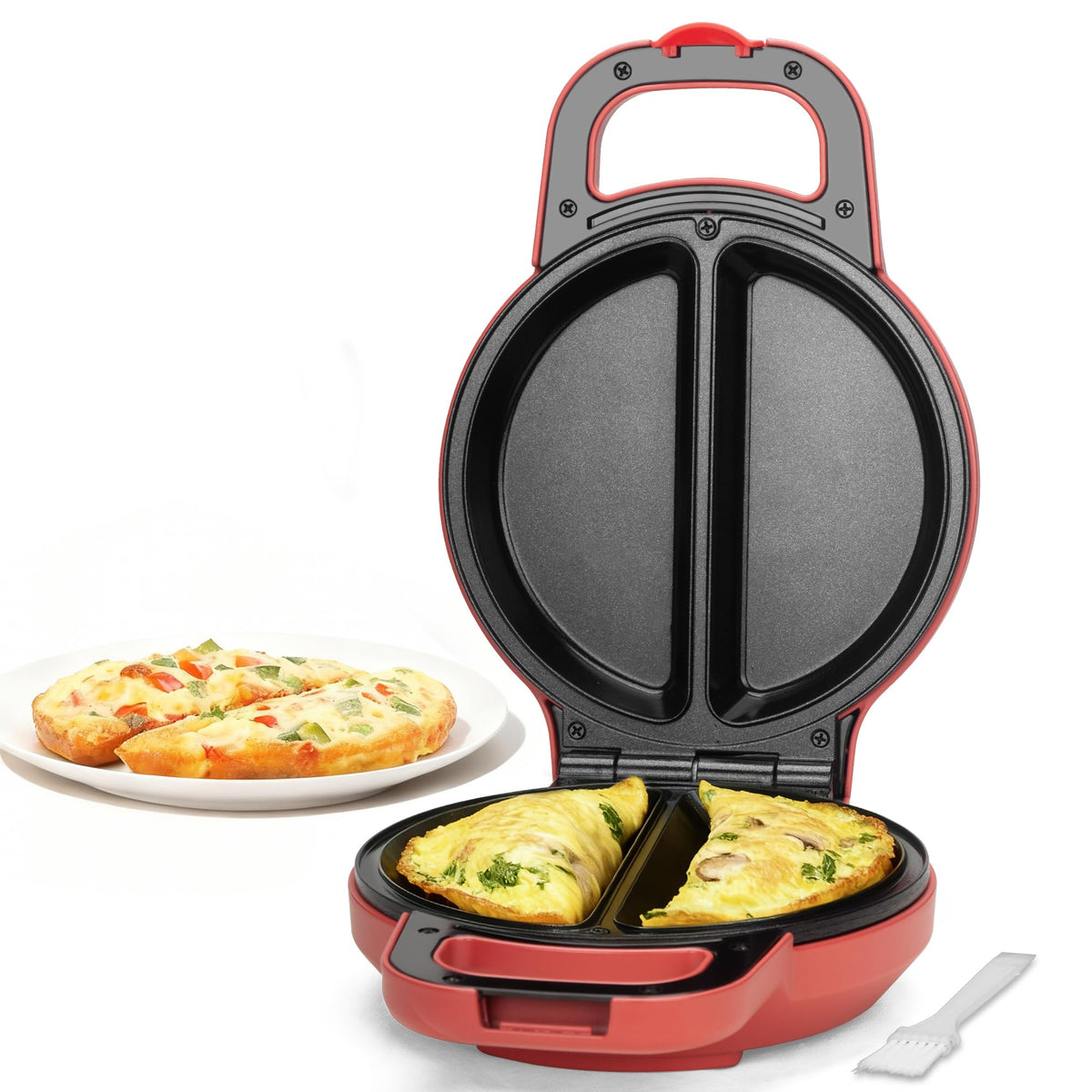 SugarWhisk Flip Omelette Maker con interior cerámico para cocción uniforme.