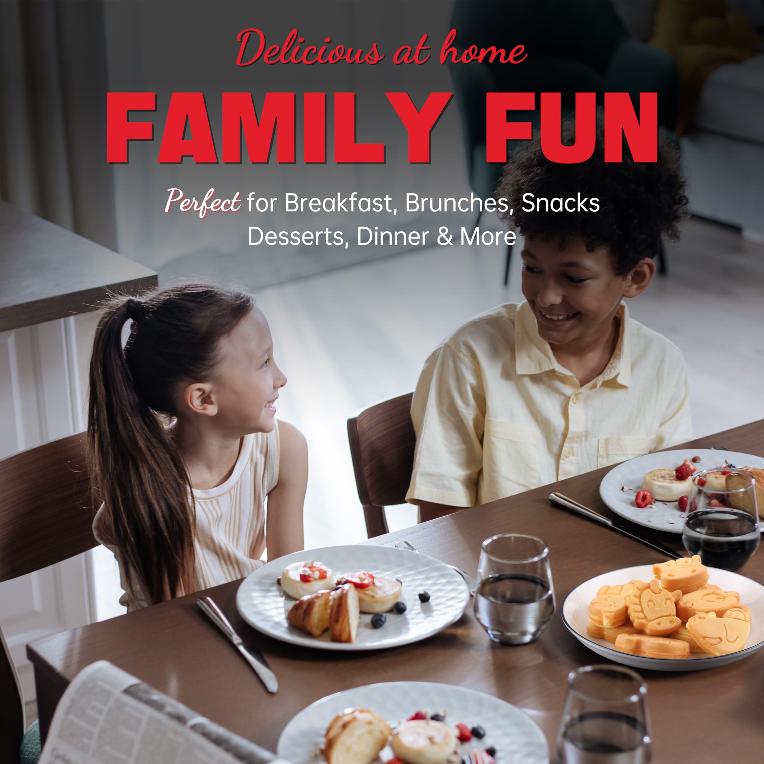 Uso familiar con SugarWhisk para desayunos y meriendas en familia.