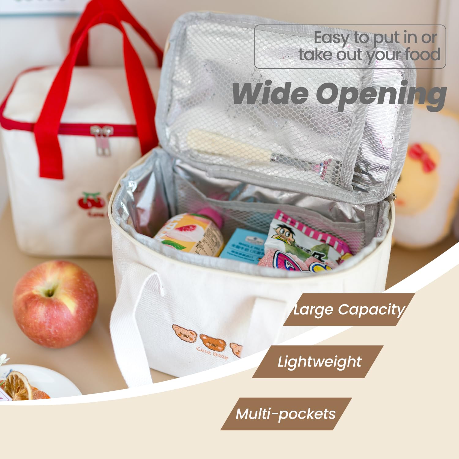 SUGMAILEY bolsa almuerzo con estilo profesional para trabajo o viaje corto.