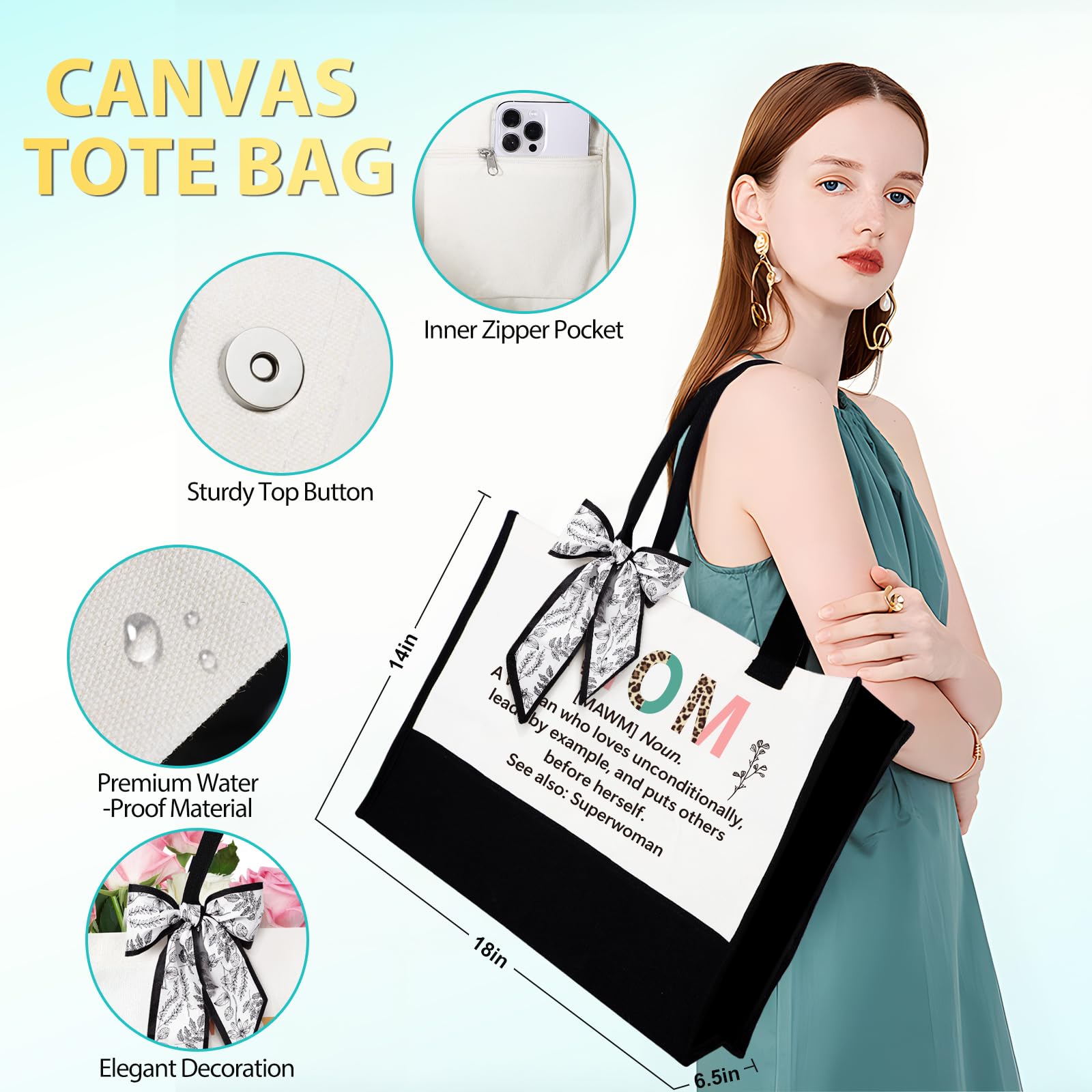 Bolsa de compras reutilizable Suhctuptx, práctica y ecológica para mamá.