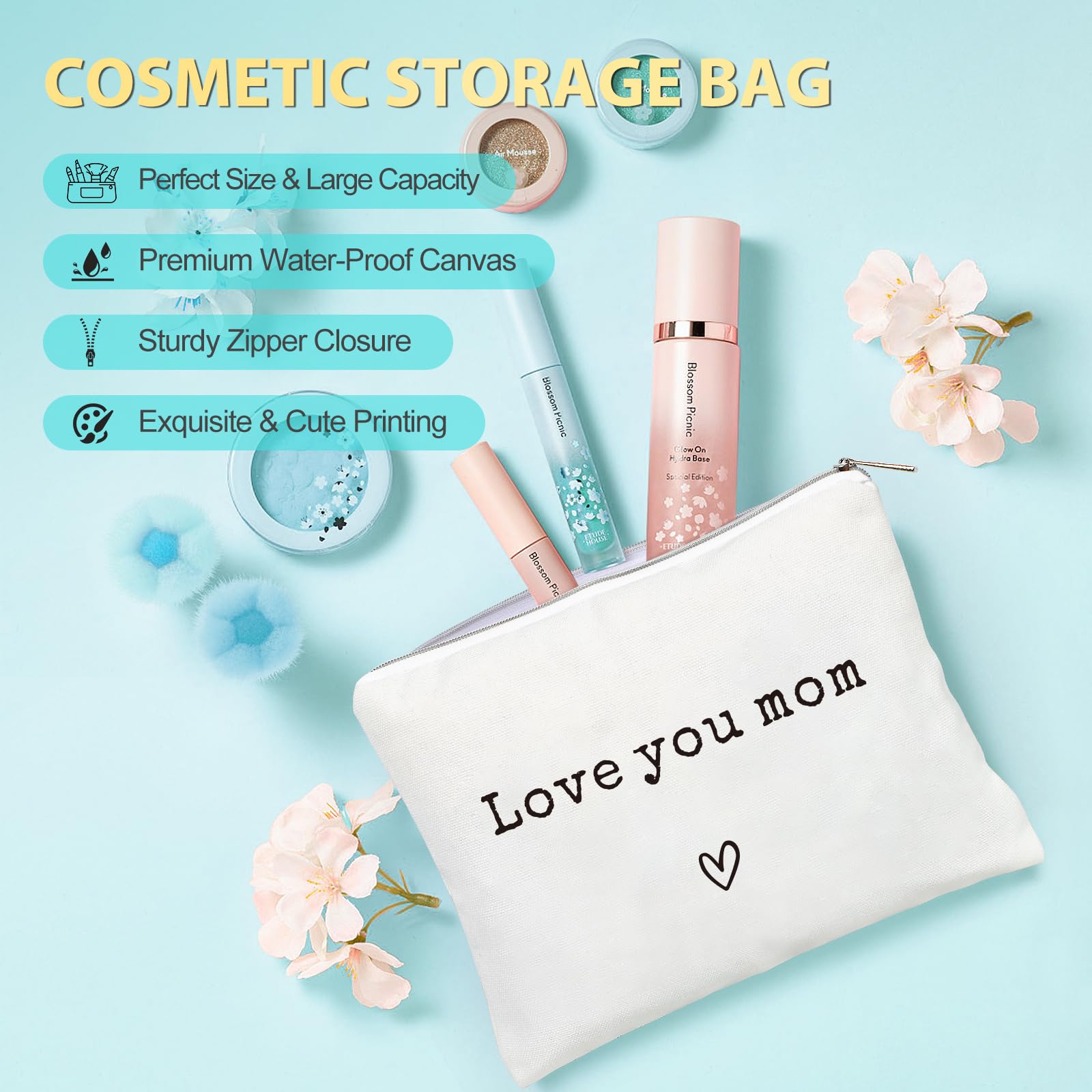 Estuche cosmético Suhctuptx, organiza artículos de belleza con estilo.