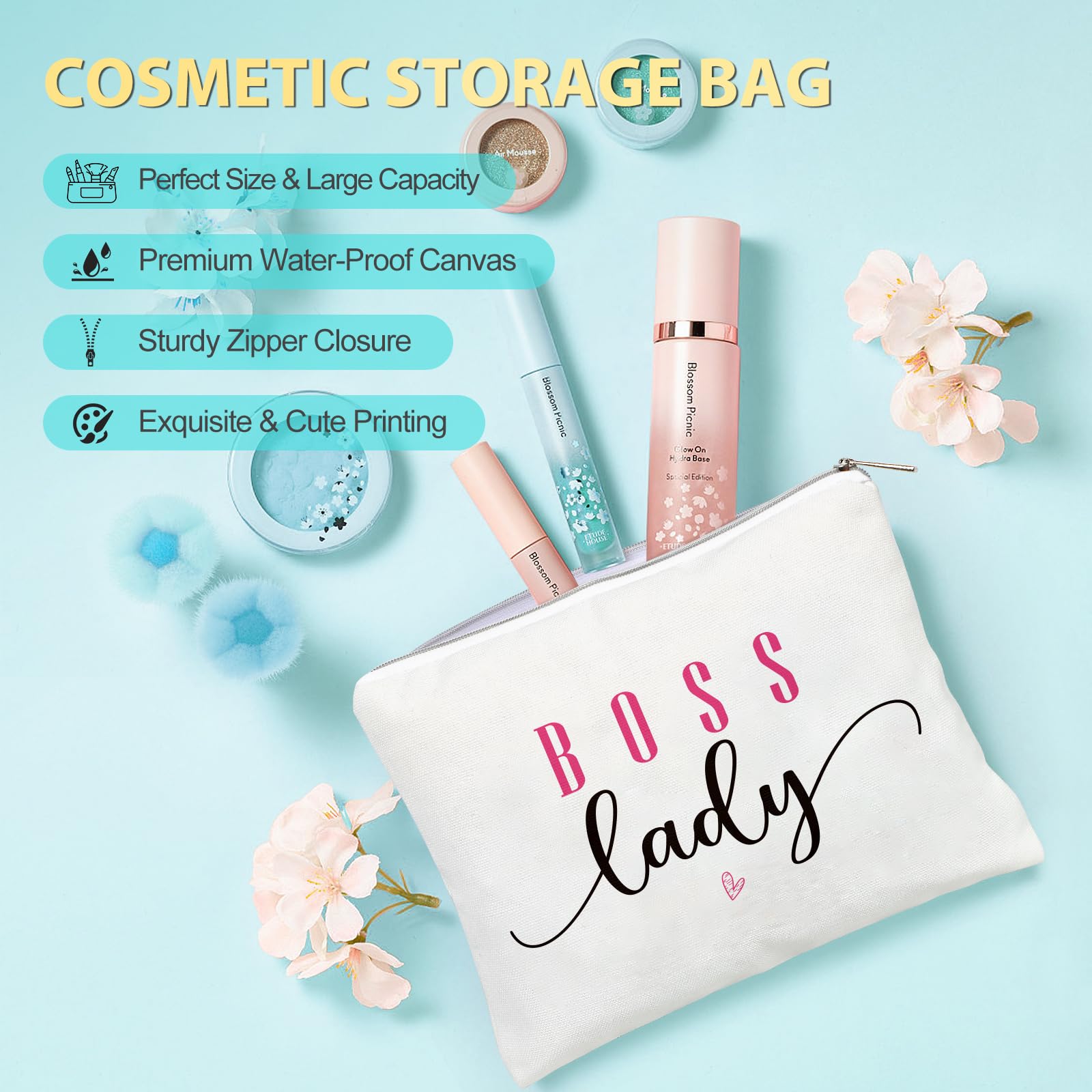 Estuche cosmético Suhctuptx para llevar lo esencial con estilo.